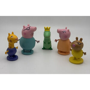 Peppa Pig 5 Figures 2003 Gerald Giraffe Pedro Pony Mr. Dinosaur King Mummy Daddy